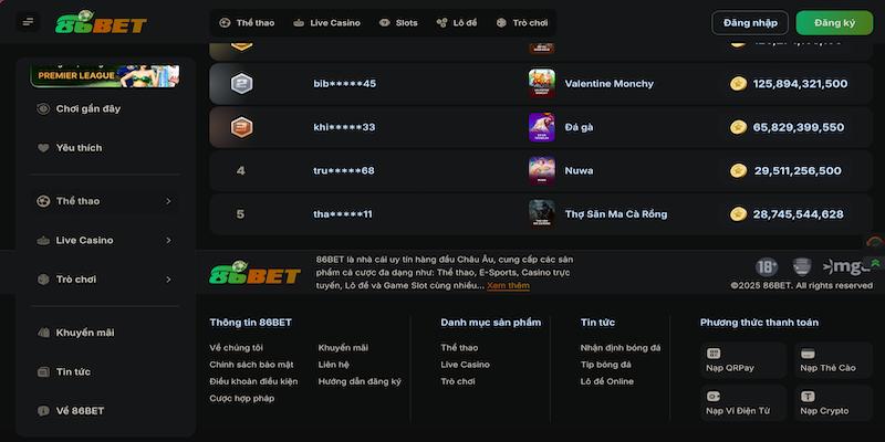 4 phương thức nạp tiền vào tài khoản 86BET phổ biến nhất